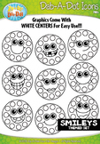 Smiley Faces Dab-A-Dot Markers Graphics Clipart {Zip-A-Dee