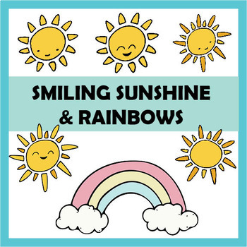 Preview of Smiling Sunshine and Rainbows Clip Art Kit