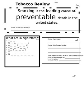 tobacco and smoking teaching resources teachers pay teachers