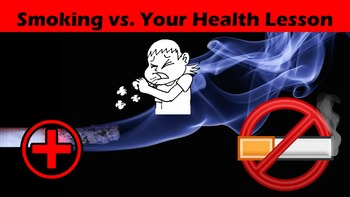 Preview of Smoking vs. Your Health No Prep Lesson with Power Point, Worksheet, and Activity
