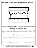 Smore - Name Tracing & Coloring Editable - #60CentFinds 1 Pg *sp1