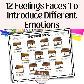 Smores Emotions Menu-- Feelings Chart and Reference Poster by ...