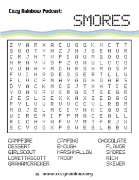 Preview of Smores Fun Facts Crossword & Word Search