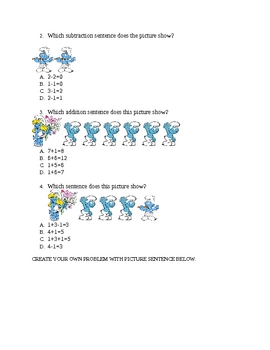 Preview of Smurftastic Common Core Math Unit for First Grade