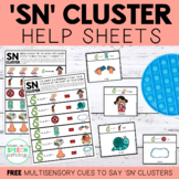 Sn Cluster Help Sheets Freebie for Speech Therapy
