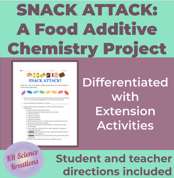 Preview of Snack Attack: A Food Additive UDL Chemistry Project