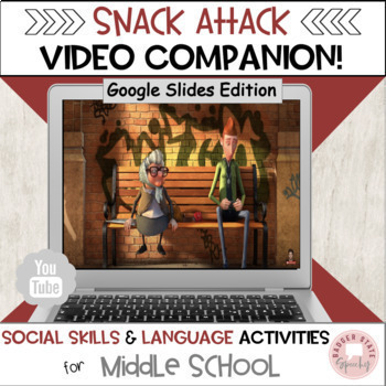 Preview of Snack Attack You tube Video Companion Google Slides Speech Therapy 