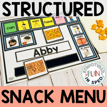 Preview of Core Vocabulary AAC for Preschool Snack Time