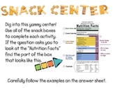Snack Box Literacy Center