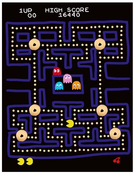 Preview of Cheerio Inspired Snack Mat - Pac Man Inspired 