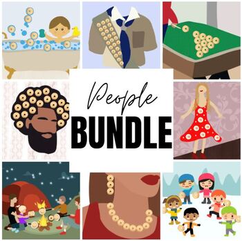 Preview of Cheerio Inspired Snack Mats - People Bundle