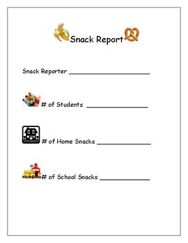 Preview of Snack Report