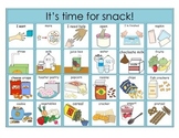 Snack Time Choice Board for Picture Exchange