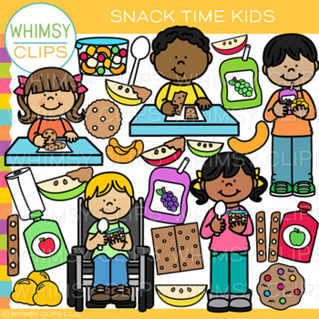 Snack Foods and Snack Time Kids Clip Art by Whimsy Clips | TPT
