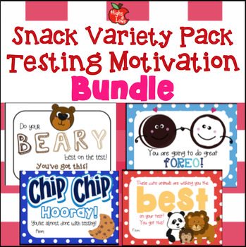 Preview of Snack Variety Pack Testing Motivation Treat Tag- Oreo, Chips Ahoy, Teddy Grahams