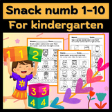 Snack number words match color Read  the number word.