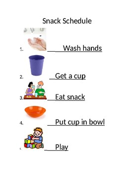 Preview of Snack schedule visual