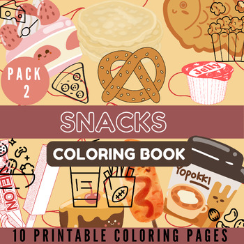 Preview of Snacks Coloring Pages (Pack2)