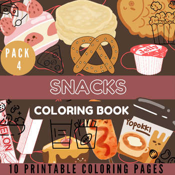 Preview of Snacks Coloring Pages (Pack4)