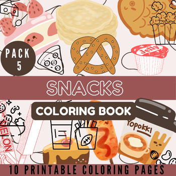 Preview of Snacks Coloring Pages (Pack5)
