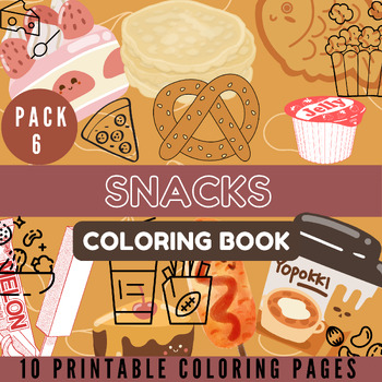Preview of Snacks Coloring Pages (Pack6)