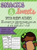 Snacks & Sweets Speech Rhythm Printable Worksheets