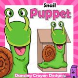 Snail Craft Activity | Printable Paper Bag Puppet Template