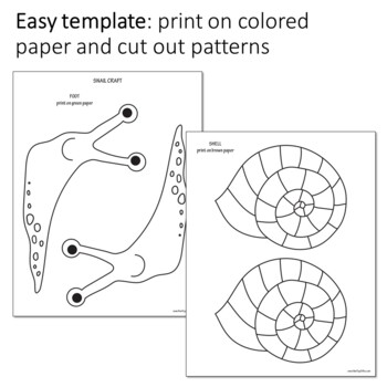 Snail Craft - Spring Craft and Snail Coloring Page by Non-Toy Gifts