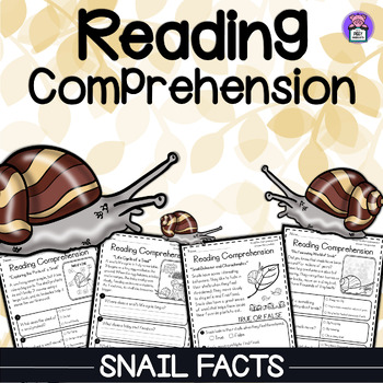 Preview of Snail Facts Reading Comprehension Passages and Questions - Invertebrate Unit