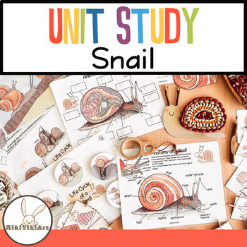 Preview of Snail Unit Study Life Cycle of a Snail Busy Binder Homeschool Learning Activity