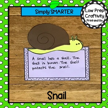 Preview of Garden Snail Writing Cut and Paste Craftivity
