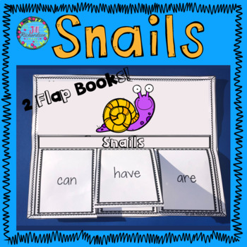 Preview of Snails Writing Flap Books Kindergarten, First Grade & Second Grade ESL Science