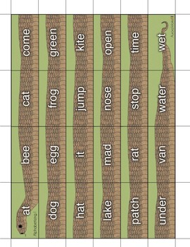 Preview of Snake Building - Language Word Sorting - Complete Series