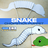 Snake Chopstick Puppet Craft, Reptile, Accordion Puppet (4 pages)