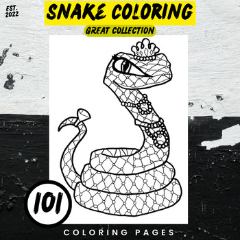 Snake Coloring Pages – Big Collection by English For Kids ABC | TPT