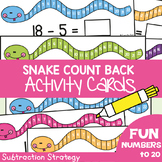 Subtraction Activity Cards - Snake Count Back Set 2 - Math Center