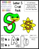 Snake, Sun: Letter S Alphabet Craft, Hat - Beginning Sound