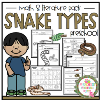 Preview of Snake Types Math and Literature plus Craft