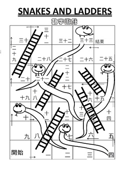 Preview of Snake and Ladder Chinese numbers game