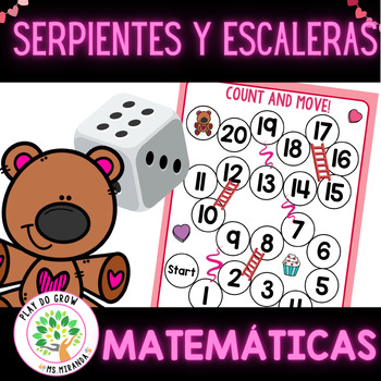 Preview of Snake and Ladders Valentines Edition | Bilingual Resource. Español PreK & K