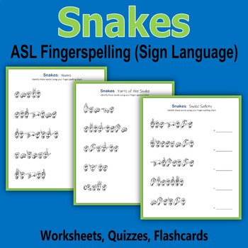 Preview of Snakes - ASL Fingerspelling (Sign Language)