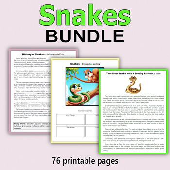 Preview of Snakes - BUNDLE