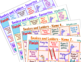 Snakes & Ladders VOCABULARY Board Games BUNDLE