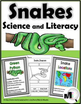 Preview of Snakes Science Literacy and Geography Snakes Unit Non Fiction