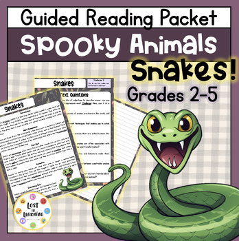 Preview of Snakes || Spooky Animal Informational Text || Halloween Guided Reading
