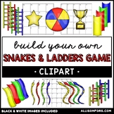 Snakes and Ladders Board Game Clip Art
