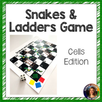 Preview of Cells Review Game Snakes and Ladders