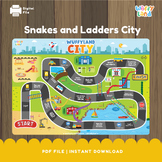 Snakes and Ladders City, Familiy Board Games, Kids Classic