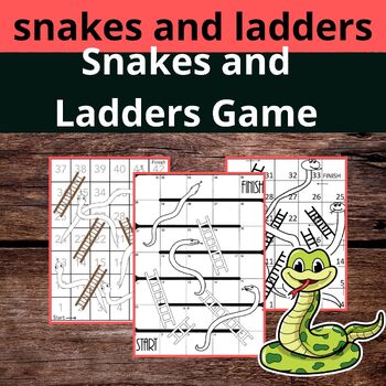 Preview of Snakes and Ladders Game Board Template