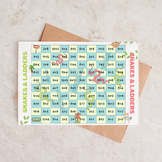 Snakes and Ladders Math Addition Game | Printable Board Ga